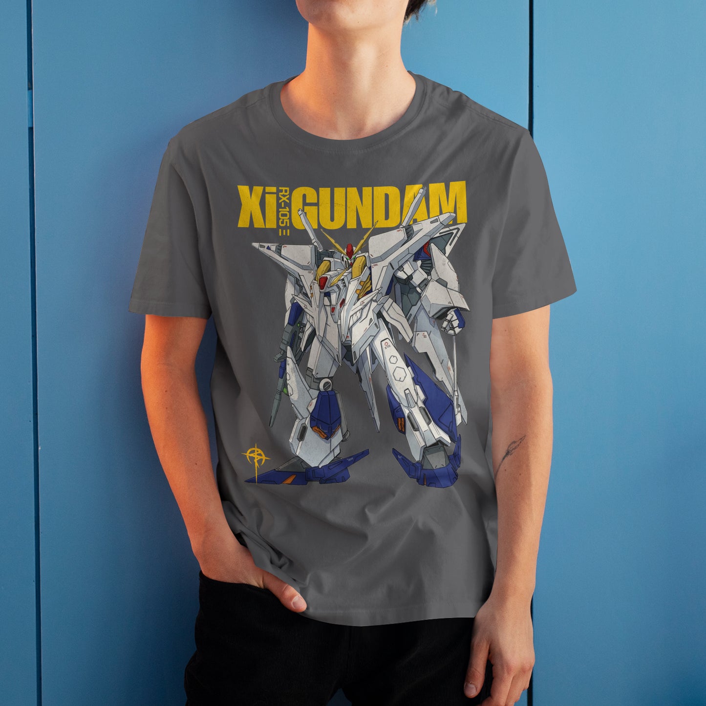 RX-105 Xi Gundam Mobile Suit Anime Mech Graphic Art T-Shirt