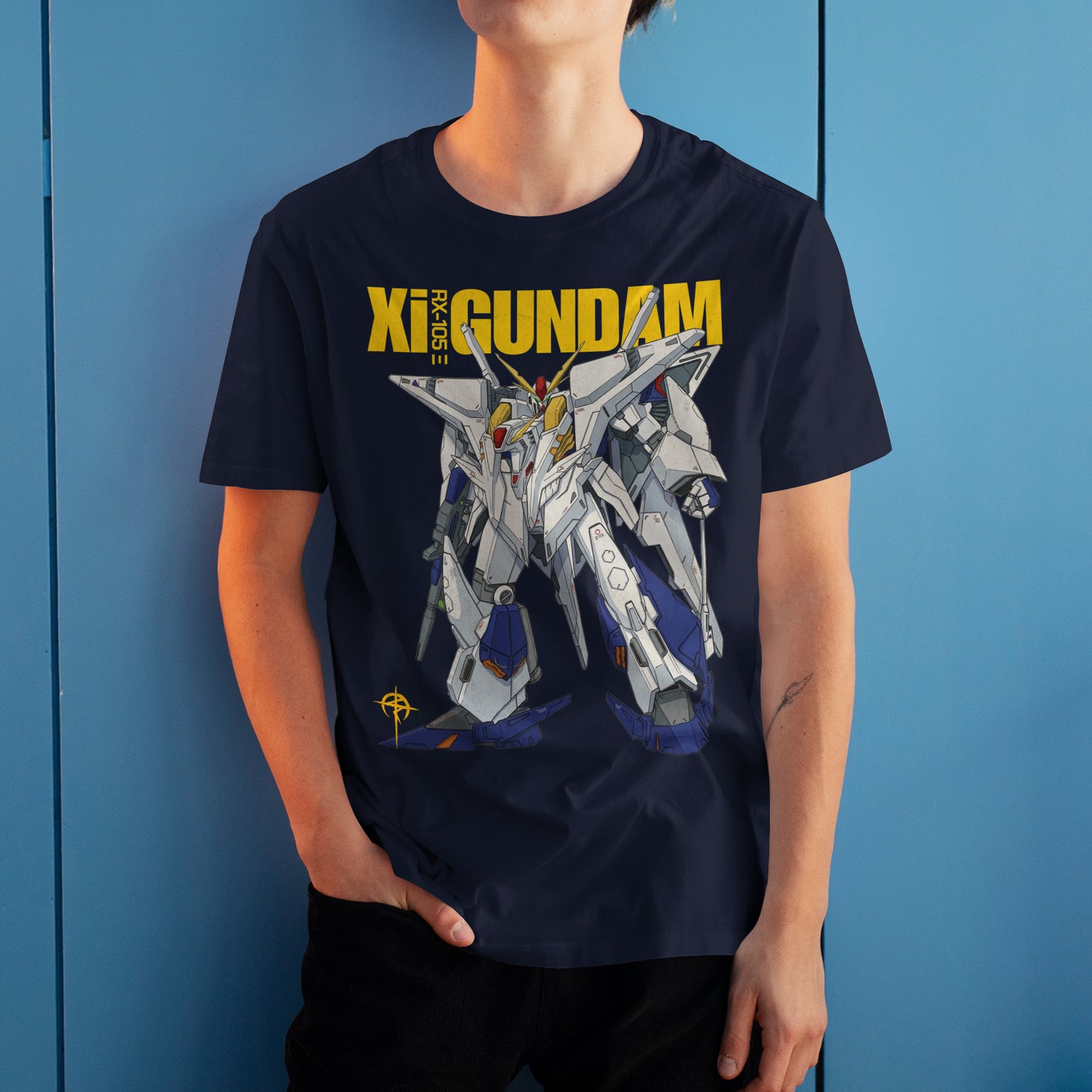 RX-105 Xi Gundam Mobile Suit Anime Mech Graphic Art T-Shirt