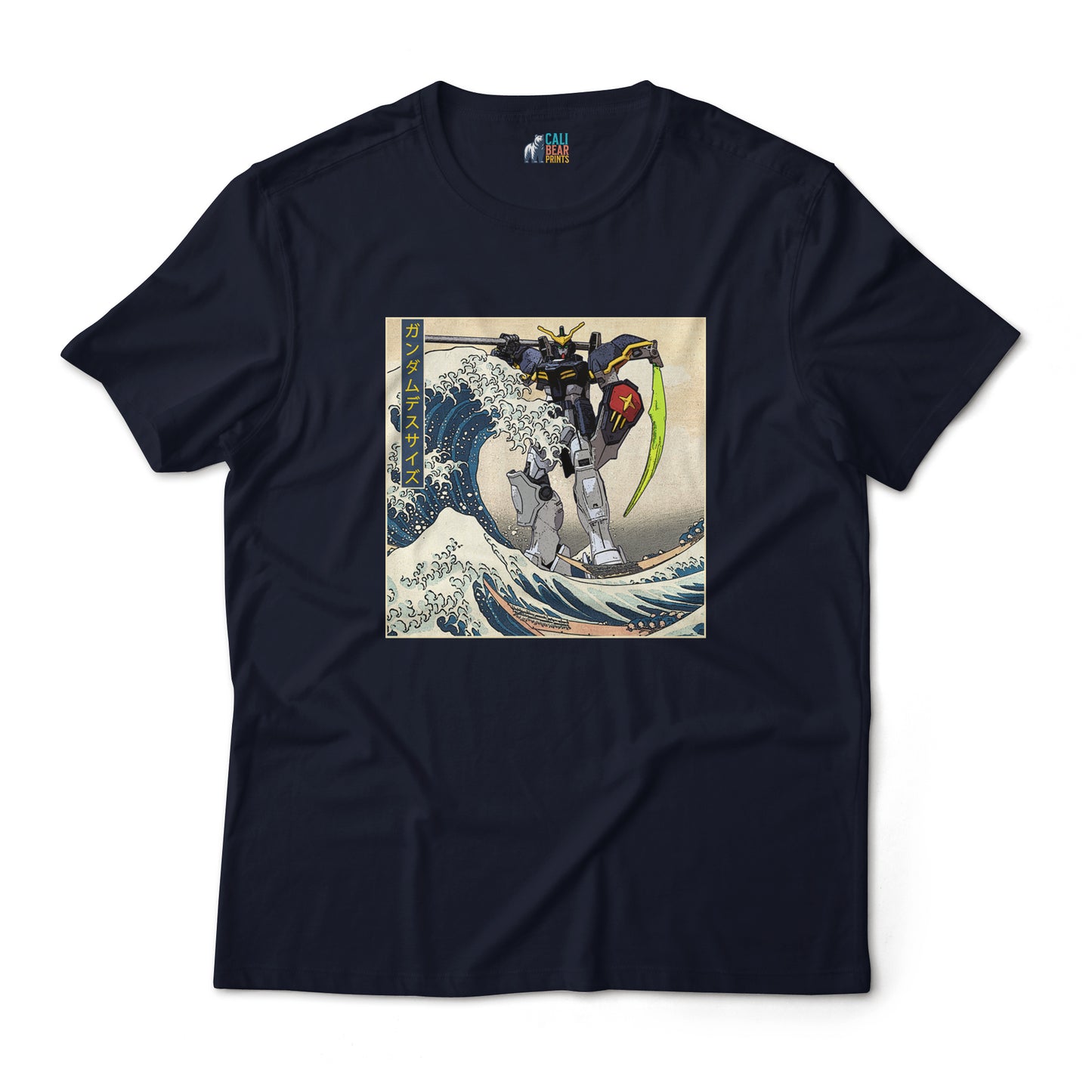 Gundam Deathscythe Mobile Suit Off Kanagawa Wave Anime Graphic Tee