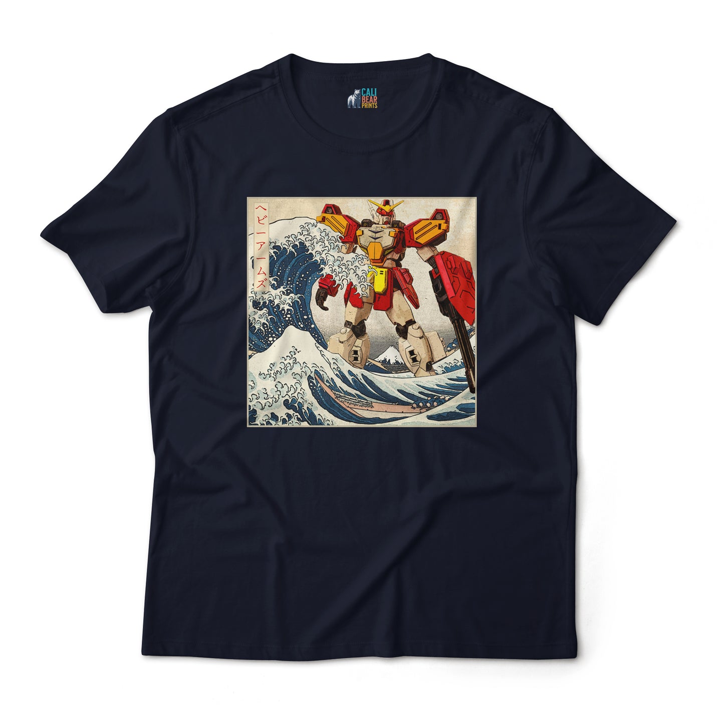 Gundam Heavyarms in Great off Kanagawa Wave Anime Graphic Tee