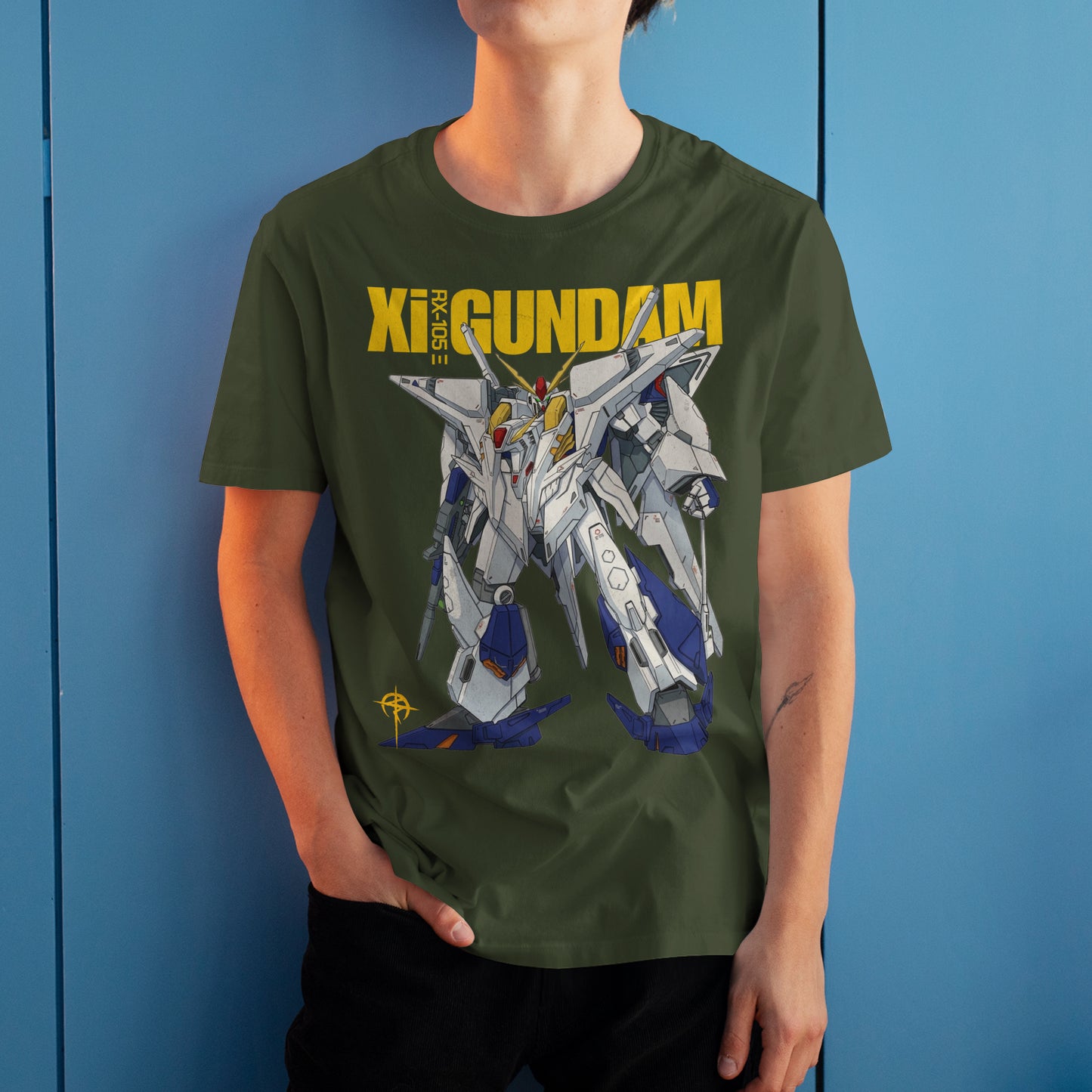 RX-105 Xi Gundam Mobile Suit Anime Mech Graphic Art T-Shirt