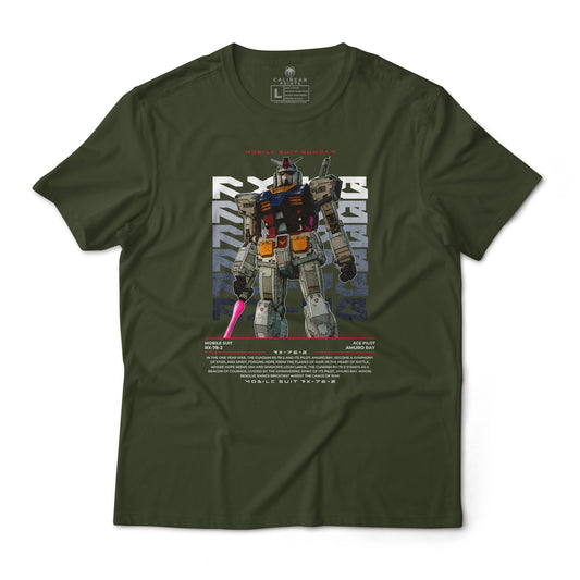 RX-78-2 Gundam Mobile Suit Poster Style Graphic Art T-Shirt