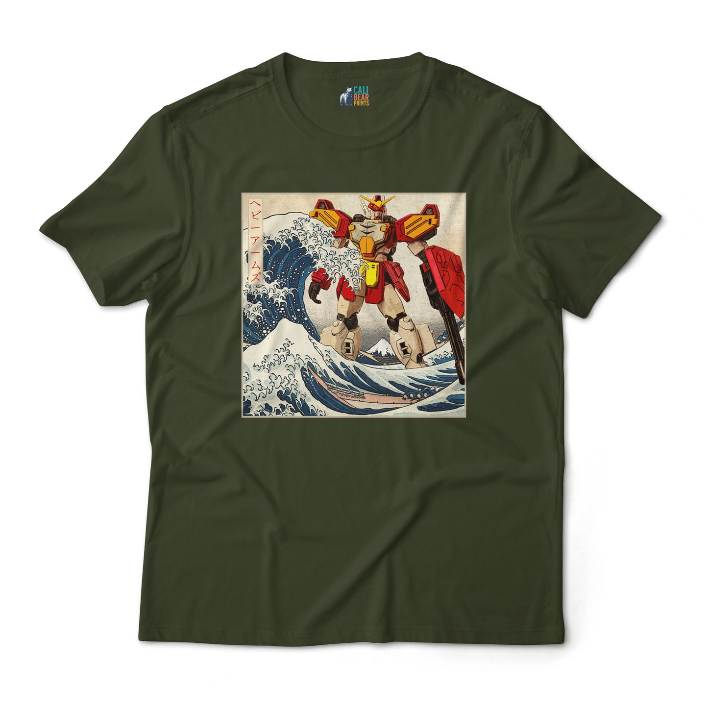 Gundam Heavyarms in Great off Kanagawa Wave Anime Graphic Tee