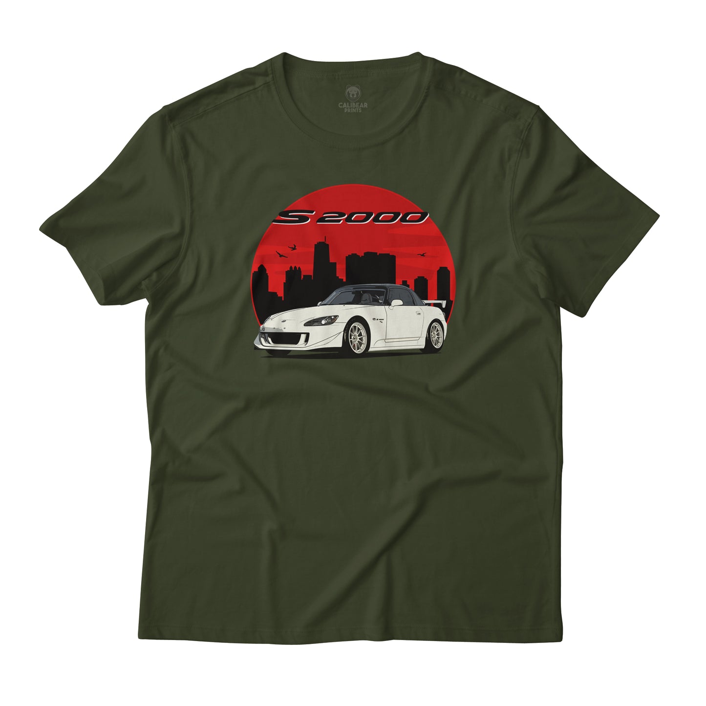 Honda S2K S2000 JDM Classic Tuner Car City Silhouette Graphic Art Sports Car Novelty T-Shirt