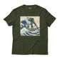 MS-06F Zaku II Gundam Mobile Suit in the Great Wave Off Kanagawa Graphic Art T-Shirt
