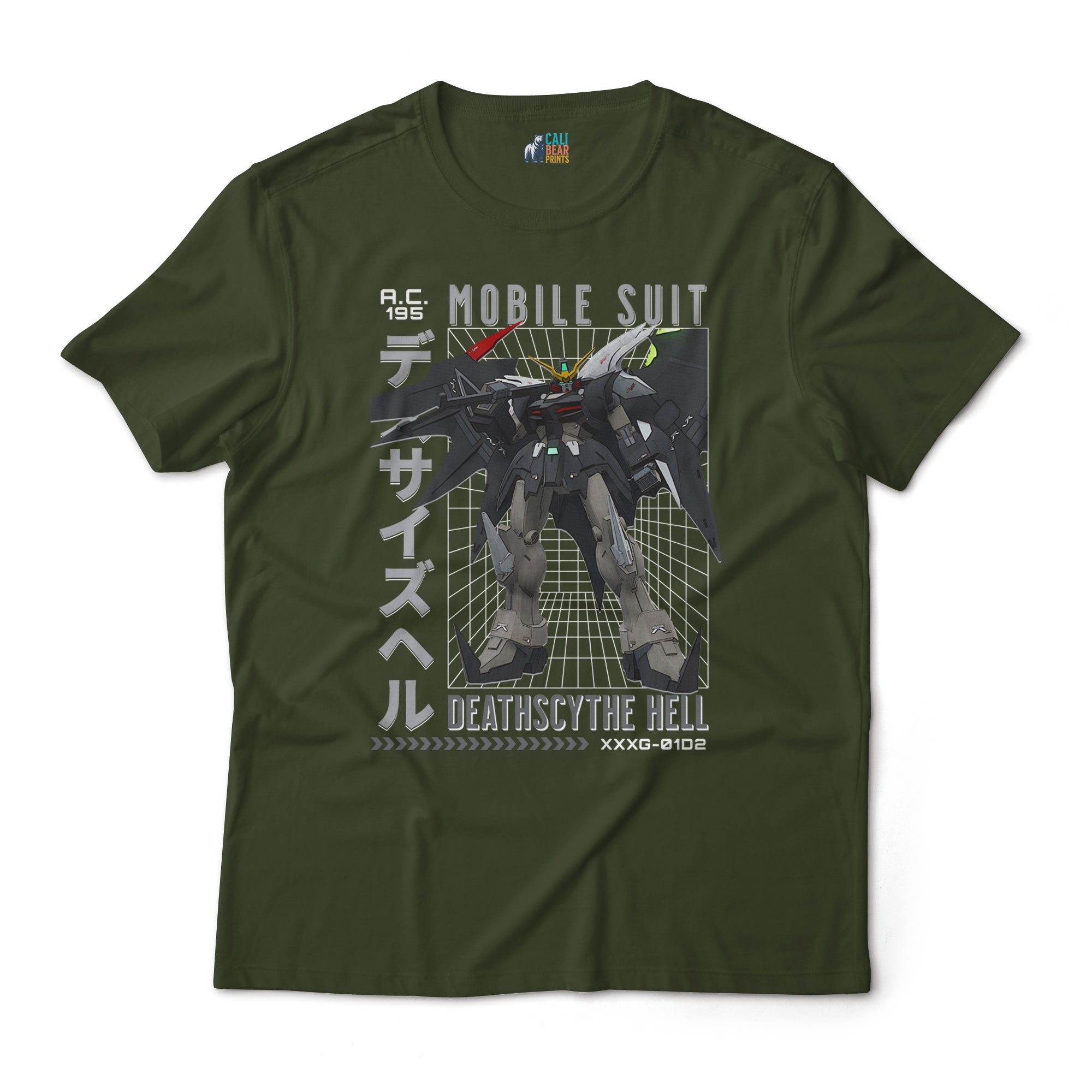 Gundam Deathscythe Hell XXXG-01D2 Retro Anime Mecha Grid Design