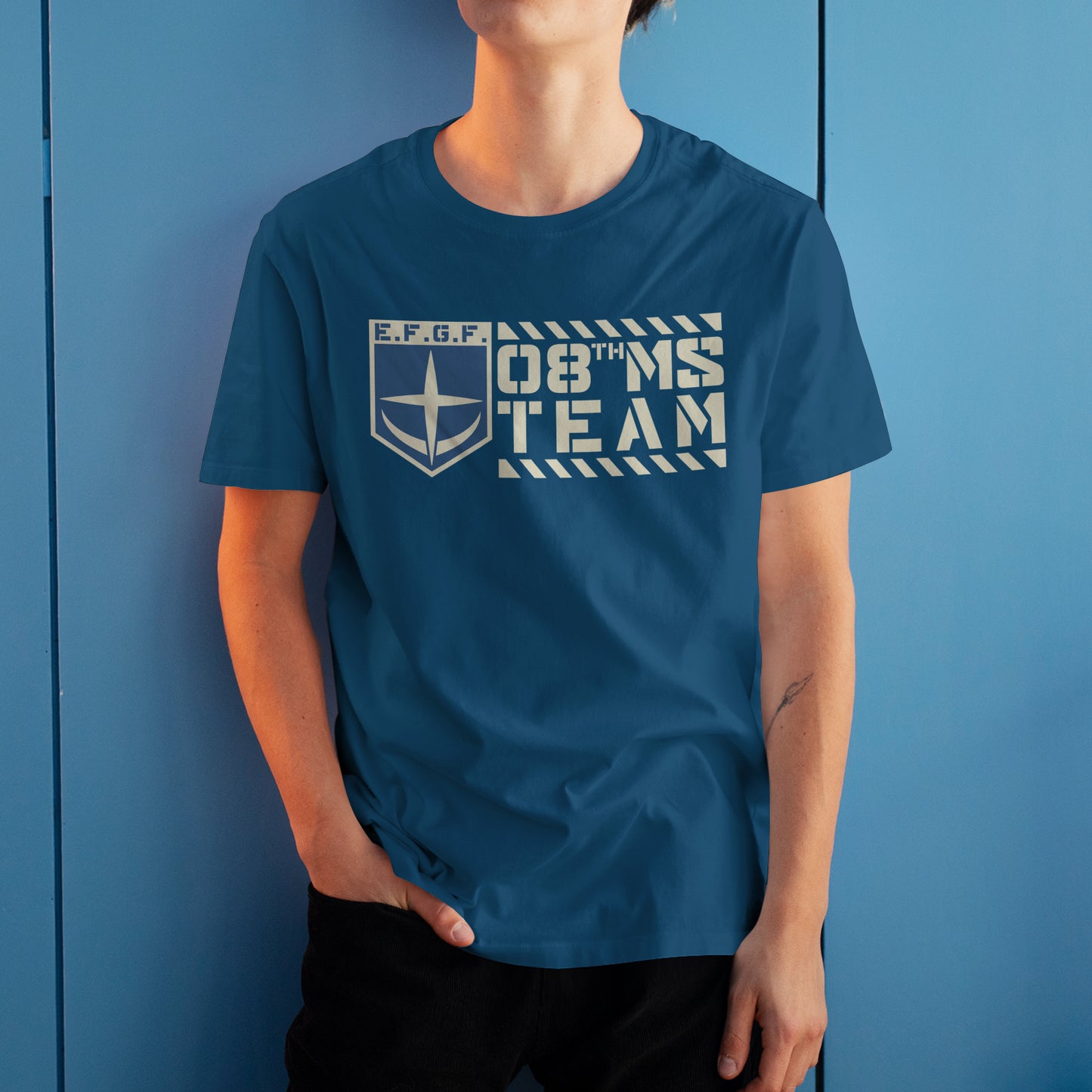 Gundam 08th MS Team Earth Federation Ground Forces E.F.G.F Anime Graphic Art T-Shirt