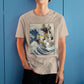 RX-78-2 Gundam Mobile Suit - Great Wave Off Kanagawa - Anime Graphic Art T-Shirt