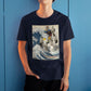 RX-78-2 Gundam Mobile Suit - Great Wave Off Kanagawa - Anime Graphic Art T-Shirt