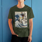 RX-78-2 Gundam Mobile Suit - Great Wave Off Kanagawa - Anime Graphic Art T-Shirt