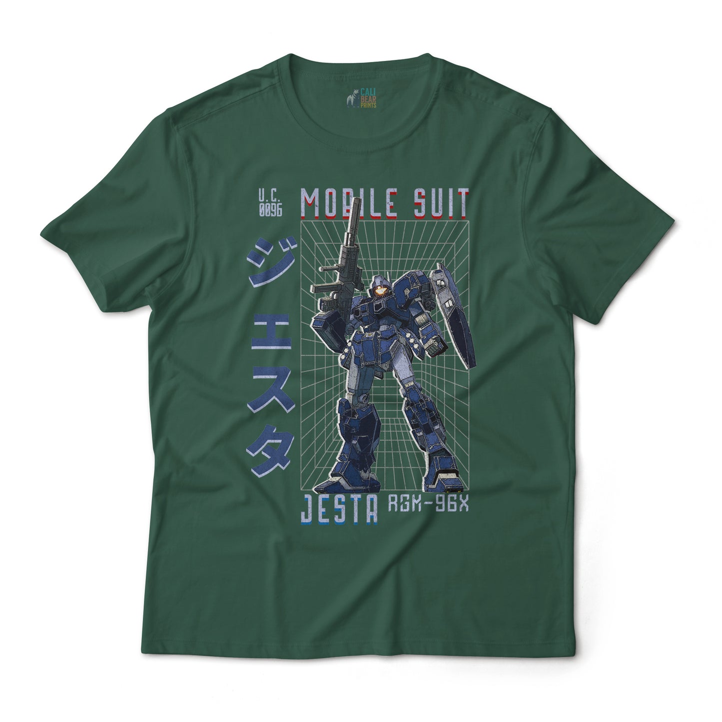 Gundam Mobile Suit RGM-96X Jesta Grid Aesthetic Anime Graphic Art T-Shirt