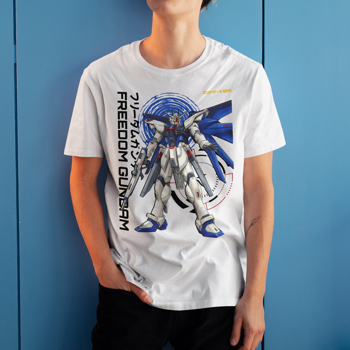 Freedom Gundam ZGMF-X10A T-Shirt, Mobile Suit SEED Anime Tee