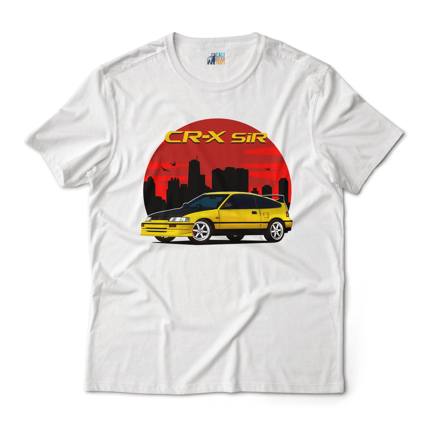 1991 CR‑X SiR Yellow Honda Graphic Art Tee Retro JDM Car T-Shirt