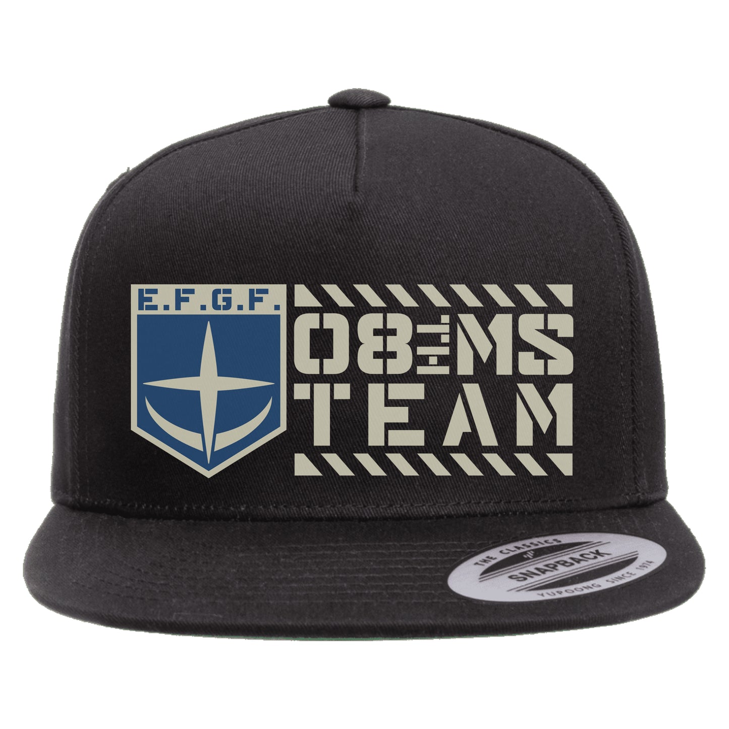 Gundam 08th MS Team Earth Federation Mobile Suit Flat Bill Snapback Hat