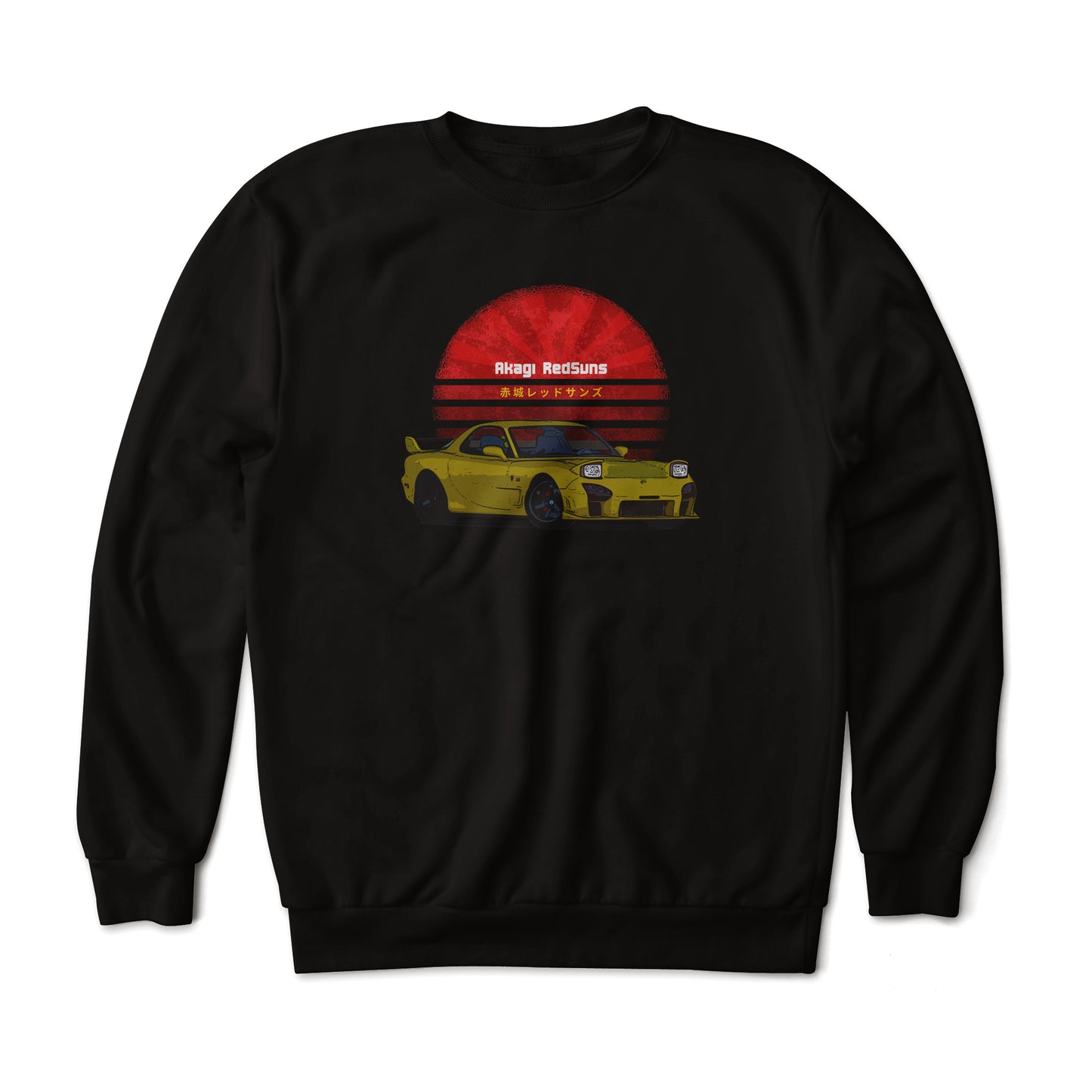 Initial D Akagi RedSuns RX-7 Anime Art Graphic Print Sweatshirt