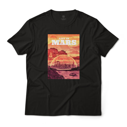 Life In Mars Sci-FI Retro Art Aesthetic Graphic Tee