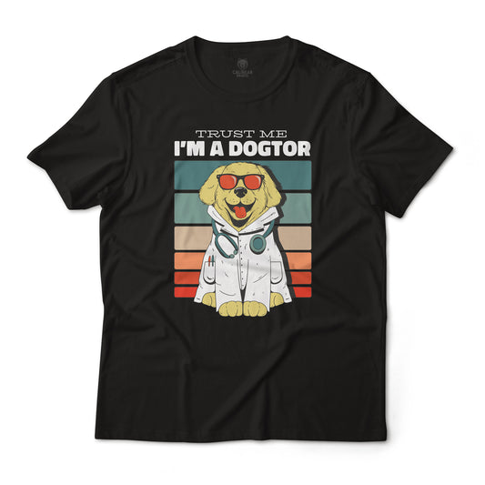 Trust Me, I'm A Dogtor - Cute Golden Retriever Graphic Tee