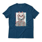 Glitched Kitsune Masked Anime Girl Graphic T-Shirt Lightweight Cotton Tee