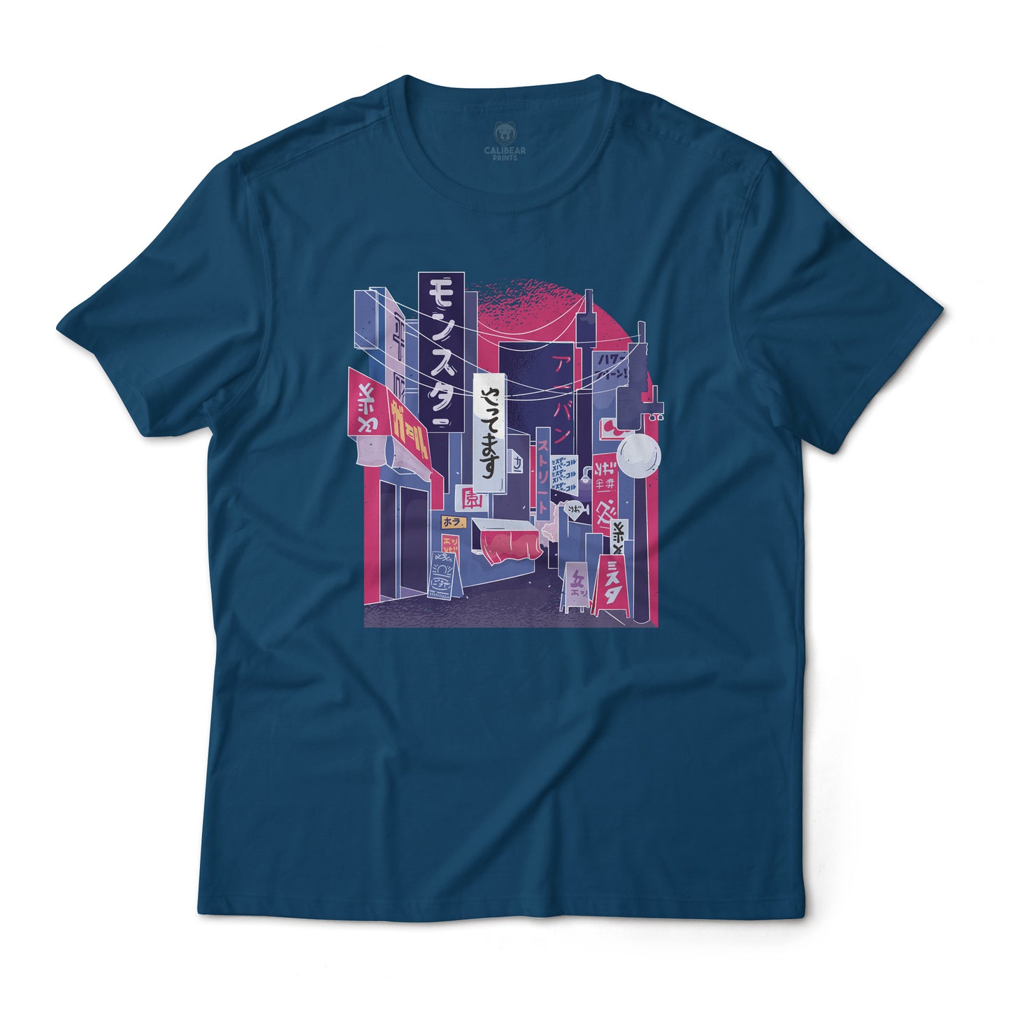 Japanese Cityscape Art Aesthetic Graphic T-Shirt Lightweight Cotton Tee