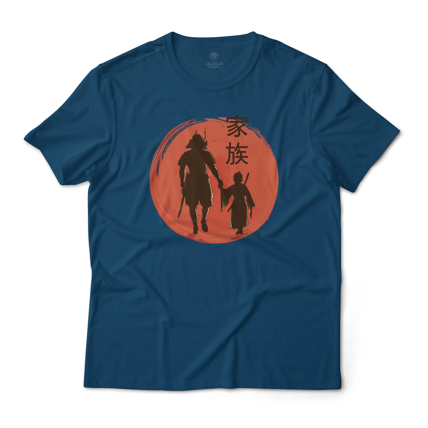 Samurai Father And Son Japanese Art Graphic T-Shirt Lightweight Cotton