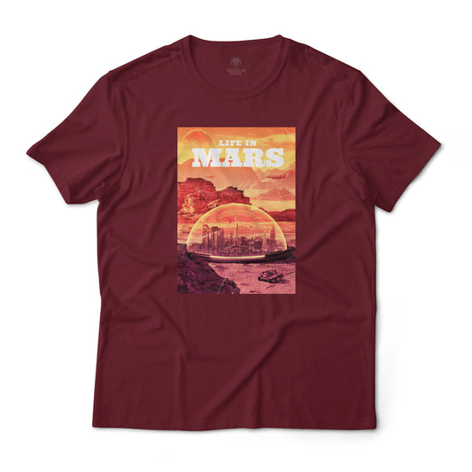 Life In Mars Sci-FI Retro Art Aesthetic Graphic Tee