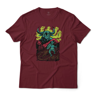 Theseus VS The Minotaur Greek Mythology Graphic T-Shirt