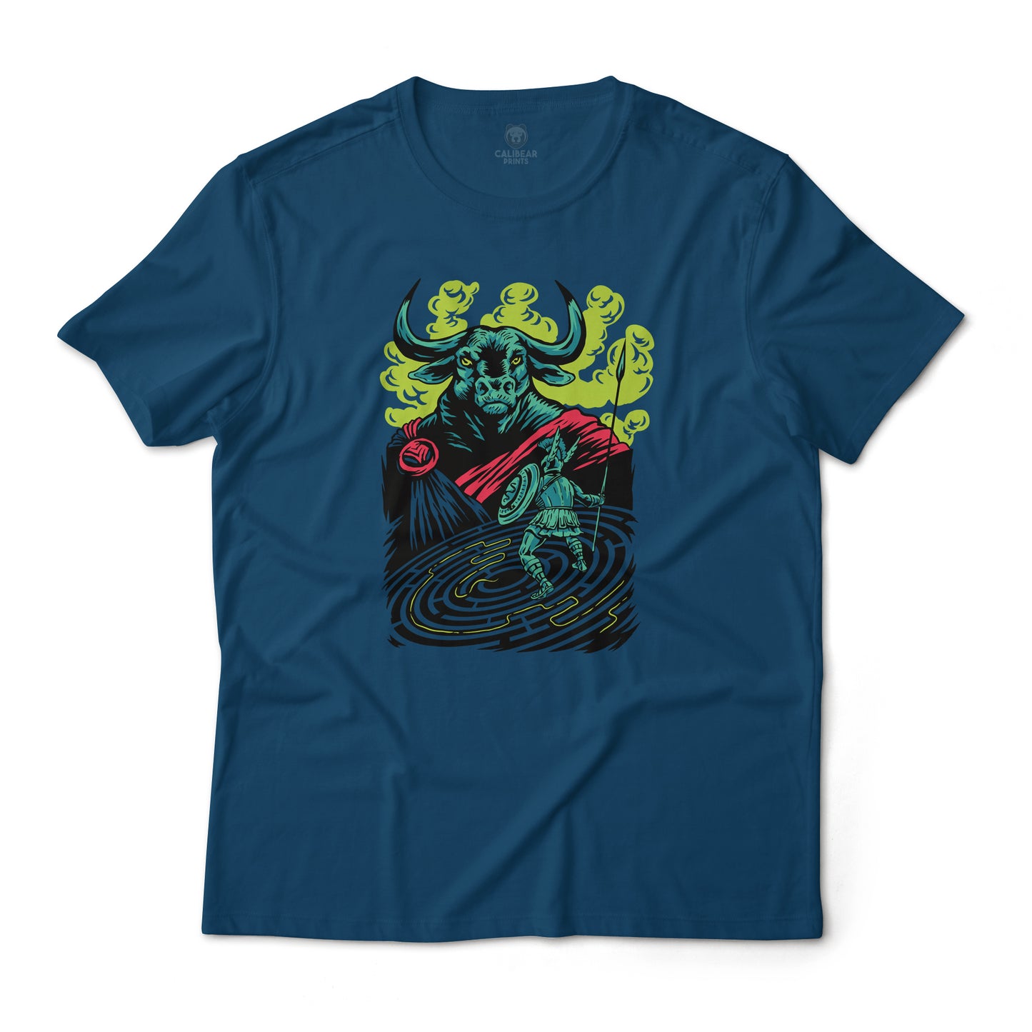 Theseus VS The Minotaur Greek Mythology Graphic T-Shirt