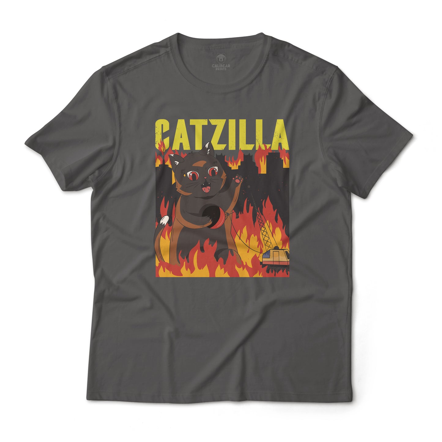 Cute CatZilla Anime Cat Monster Kaiju Graphic Art T-Shirt