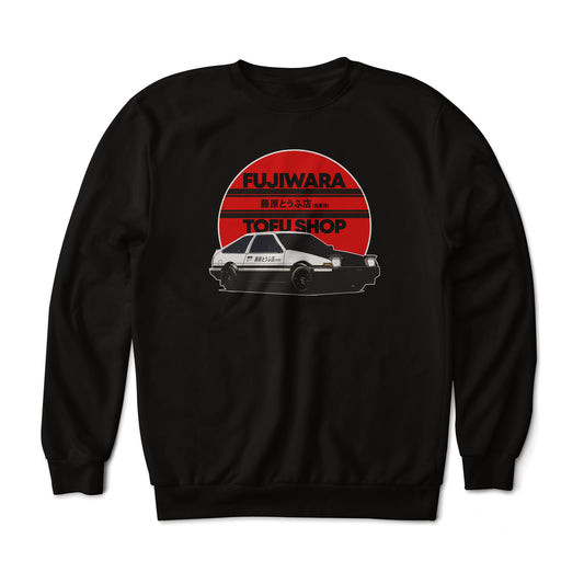 Initial D Fujiwara Tofu Shop AE86 Car Art Graphic Print Sweatshirt