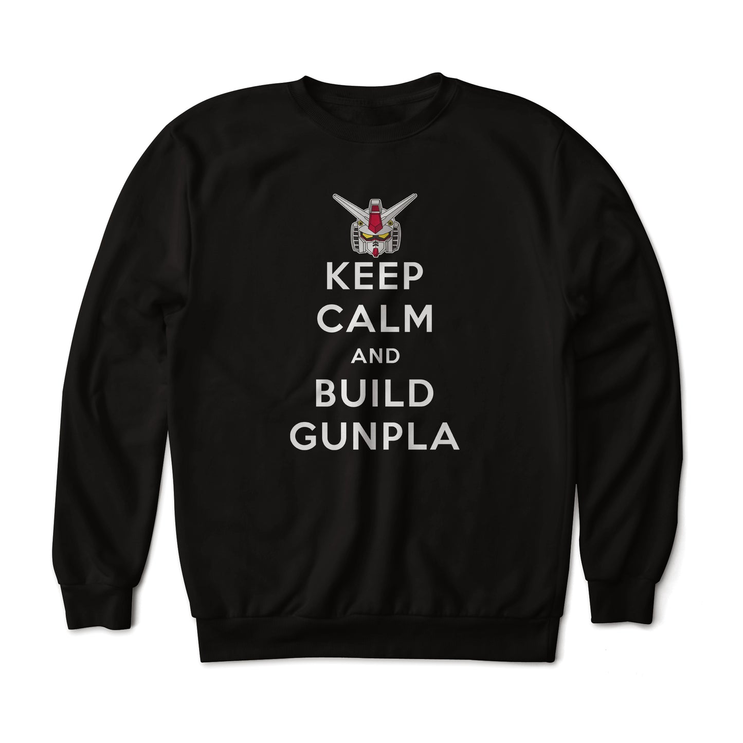 Gundam RX-78-2 Keep Calm and Build Gunpla Anime Art Graphic Print Sweatshirt