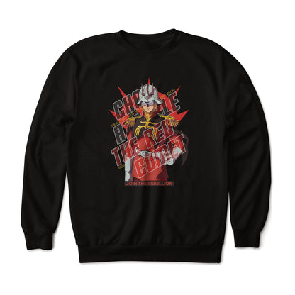 Gundam Char Aznable The Red Comet Sieg Zeon Join the Rebellion Anime Art Graphic Print Sweatshirt