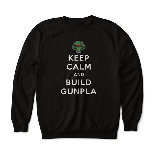 Gundam MS-06 Zaku II Mobile Suit Keep Calm and Build Gunpla Anime Art Graphic Print Sweatshirt