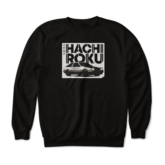 Initial D Hachi-Roku AE86 Trueno Square Anime Art Graphic Print Sweatshirt