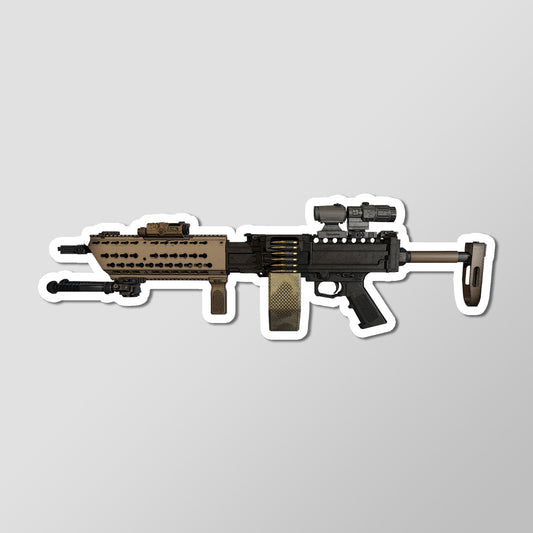 KAC Stoner 63 Light Machine Gun Art Vinyl Sticker