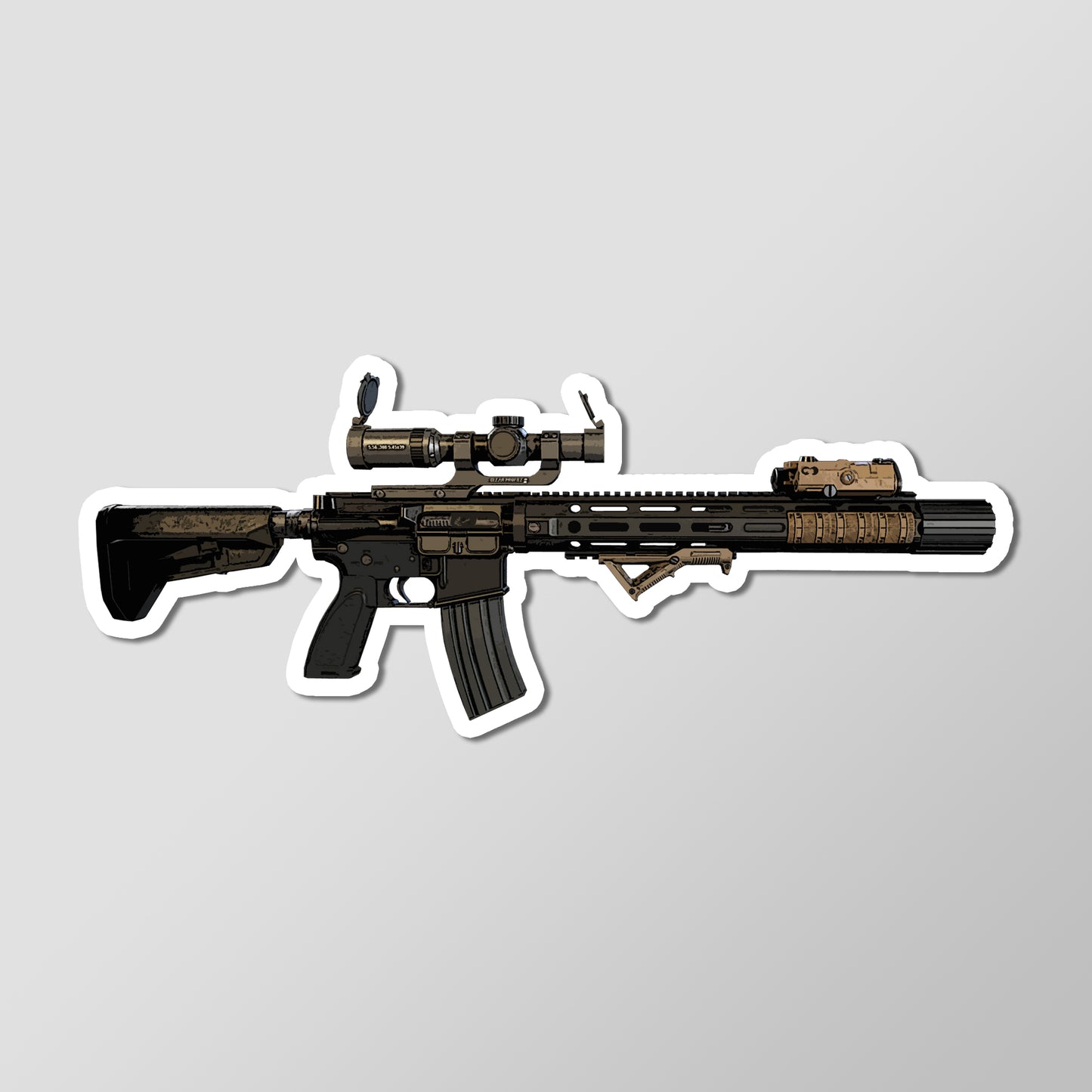 M4 Recce Rifle Die Cut Vinyl Sticker