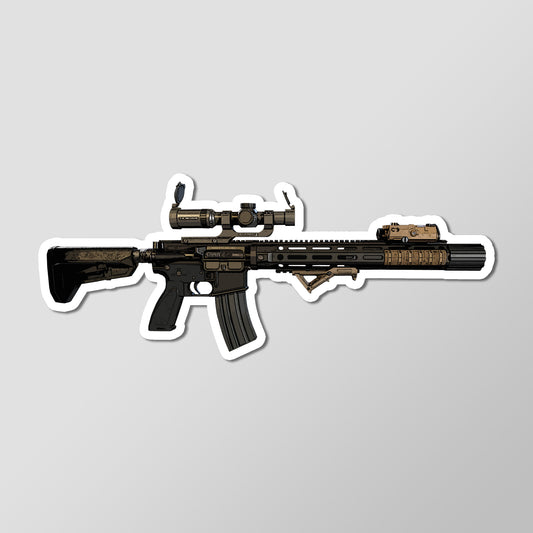 M4 Recce Rifle Die Cut Vinyl Sticker