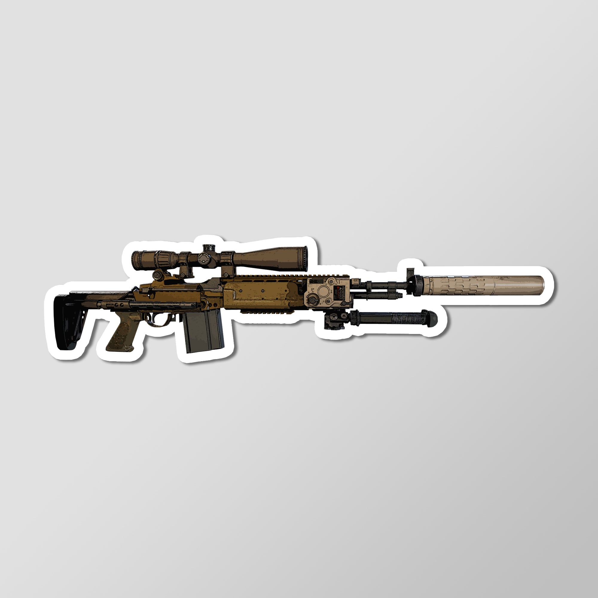 MK14 EBR Designated Marksman Rifle Die Cut Vinyl Sticker – CaliBear Prints