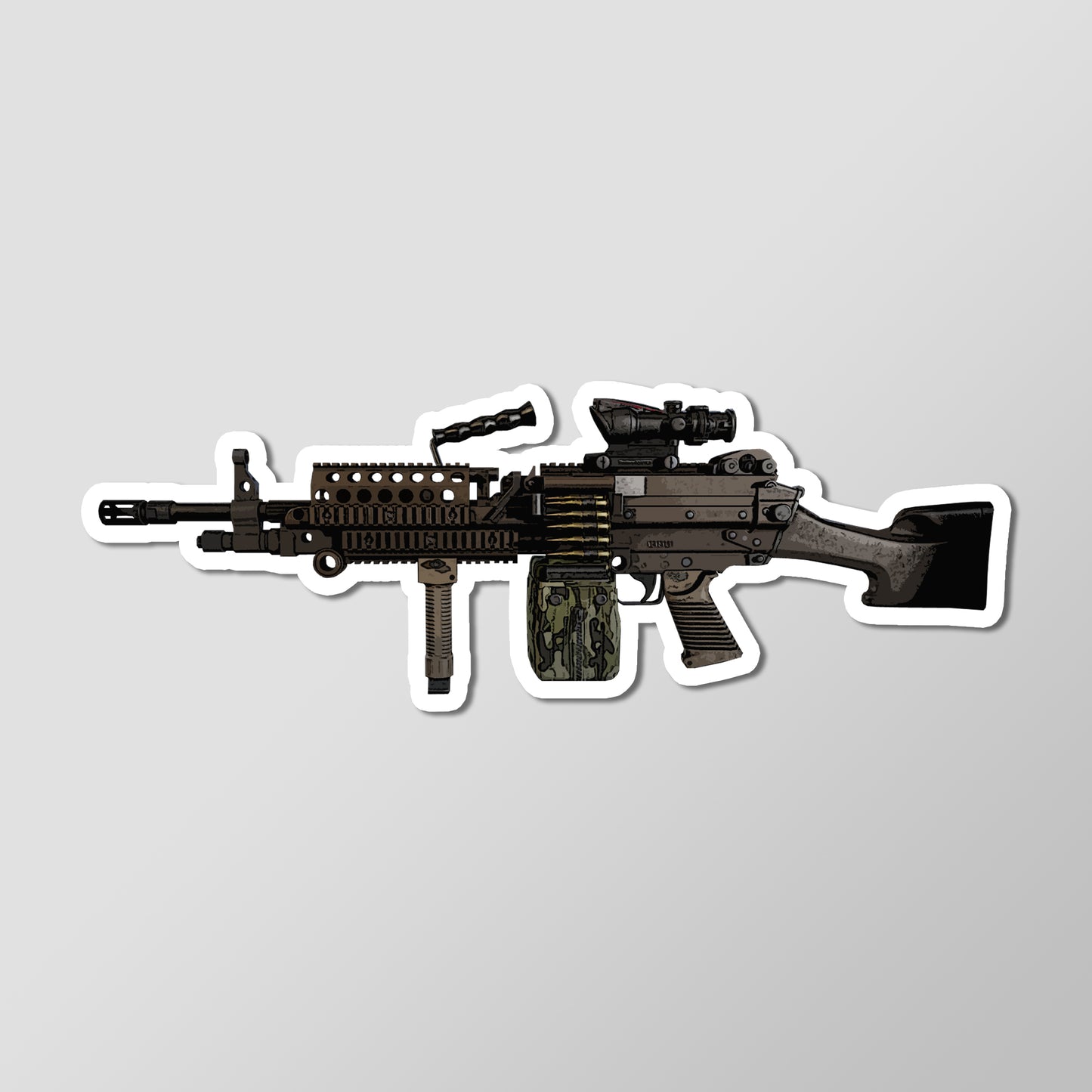 MK46 MOD 0 Light Machine Gun Art Sticker Vinyl Decal