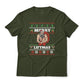 Merry Liftmas Santa Lifting Christmas Graphic T-Shirt Lightweight Cotton