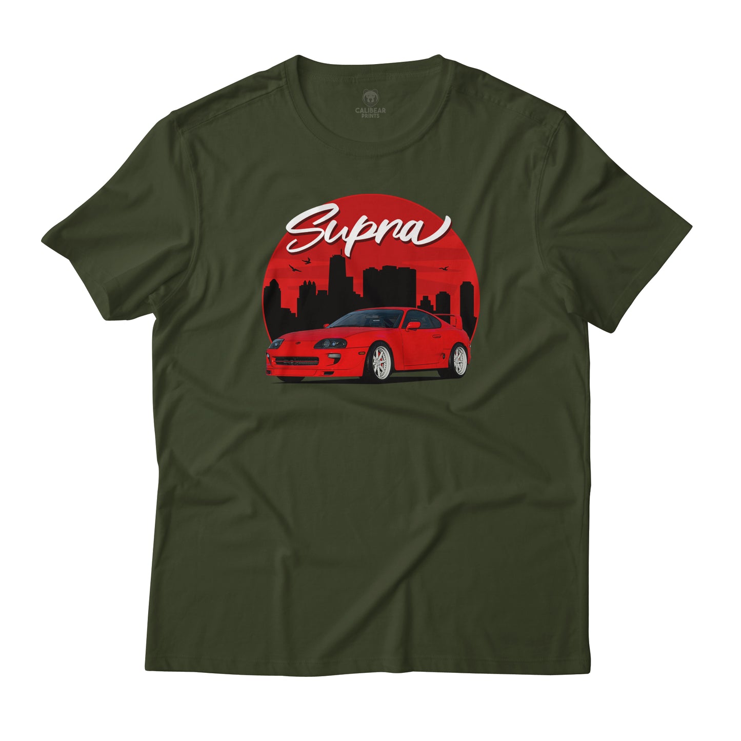 1998 Red Supra RZ Mark IV MK4 JDM High Rise Silhouette Car Graphic Art T-Shirt