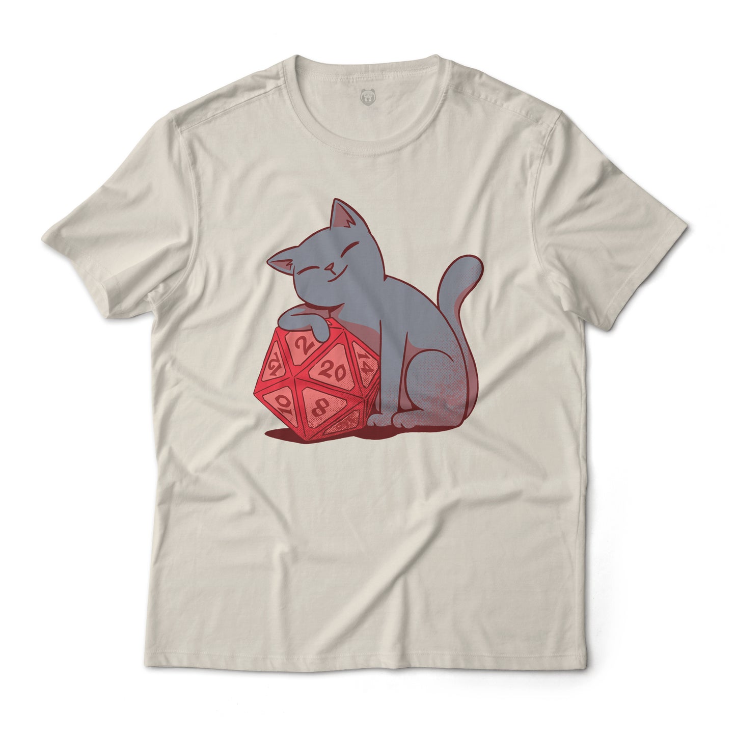 Dungeons And Dragons Cat With A D20 Die Graphic Tee