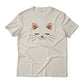 Cute Sleeping Cat Face Minimalistic Art Graphic Tee