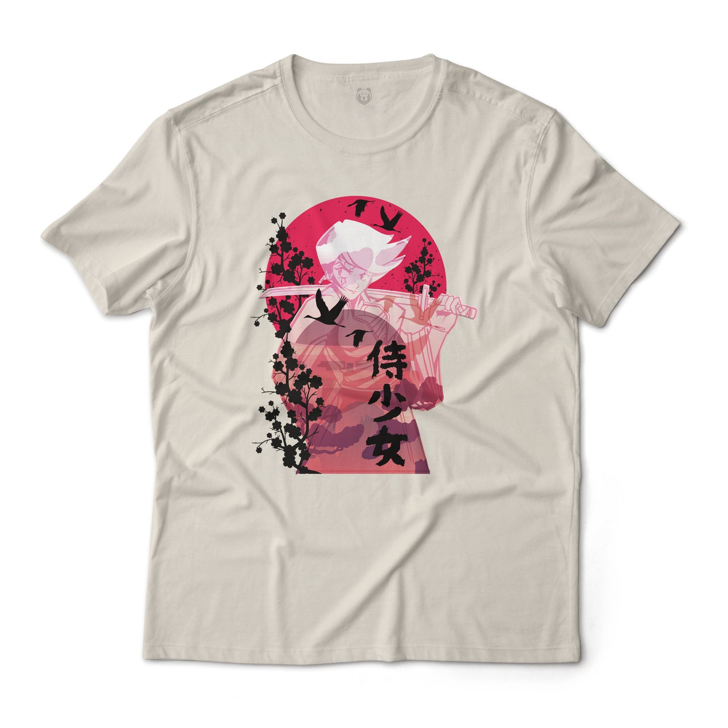 Smug Samurai Girl Anime Aesthetic Graphic T-Shirt Lightweight Cotton