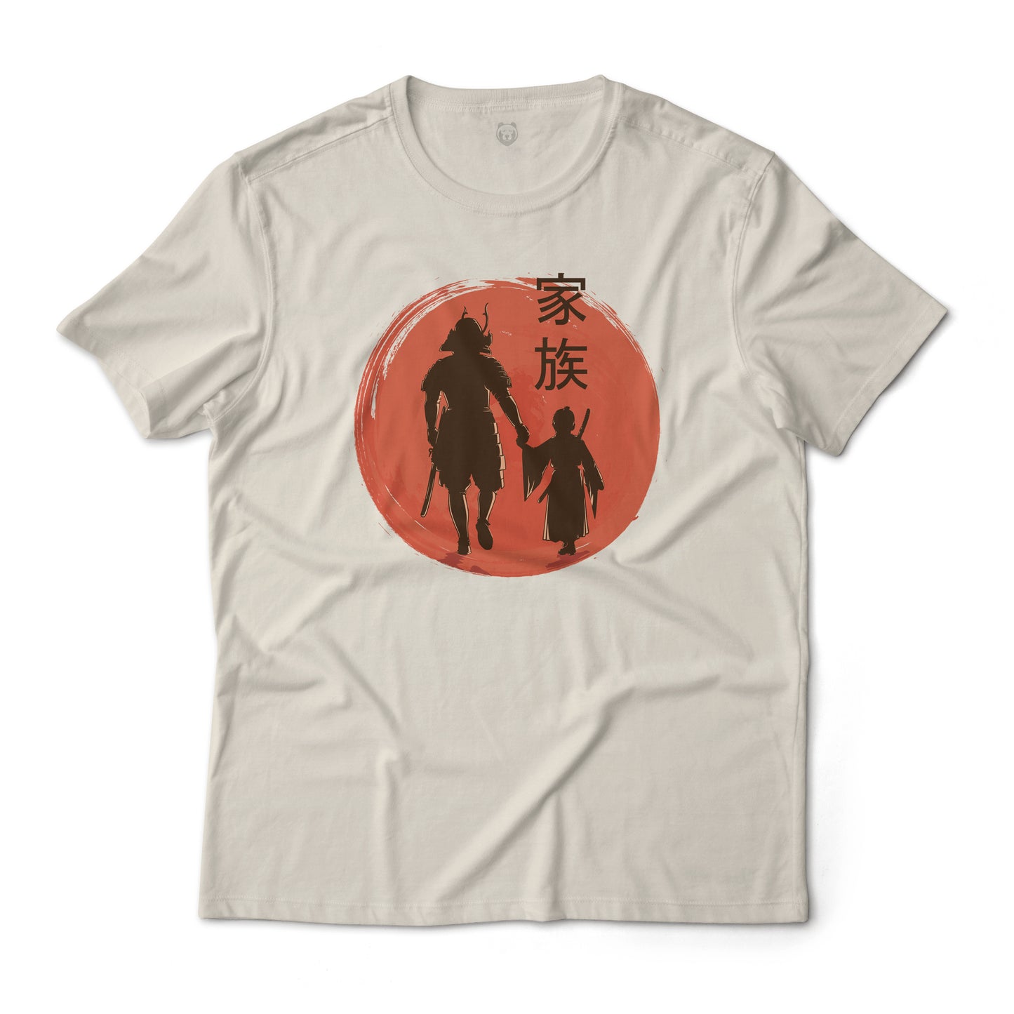 Samurai Father And Son Japanese Art Graphic T-Shirt Lightweight Cotton