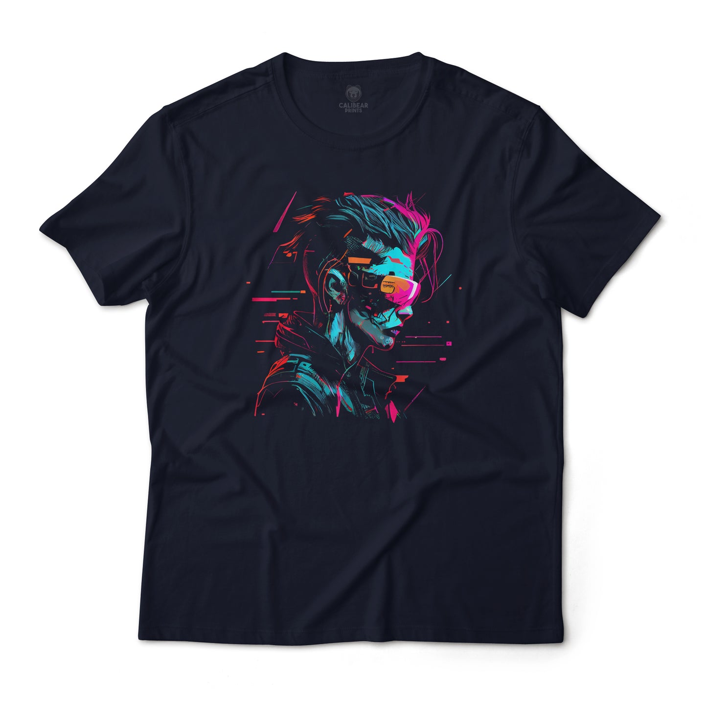 Cyberpunk Lady Synthwave Aesthetic Graphic Tee