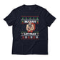 Merry Liftmas Santa Lifting Christmas Graphic T-Shirt Lightweight Cotton