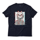 Glitched Kitsune Masked Anime Girl Graphic T-Shirt Lightweight Cotton Tee