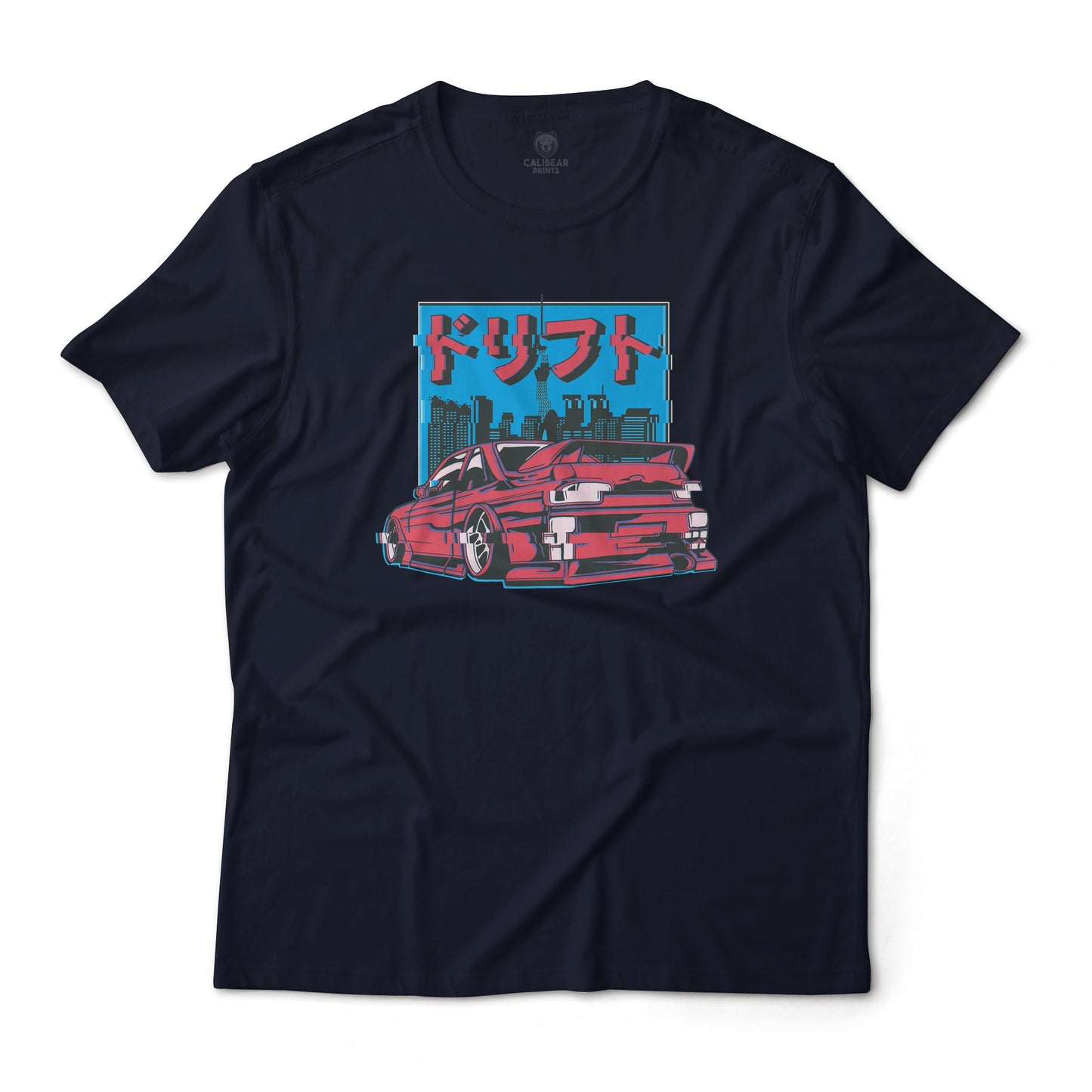 Glitched JDM Car Aesthetic Graphic T-Shirt Lightweight Cotton