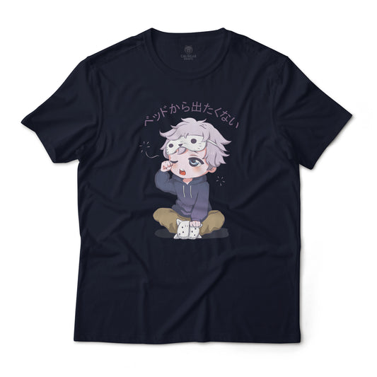 Chibi Sleepy Anime Boy Graphic Tee