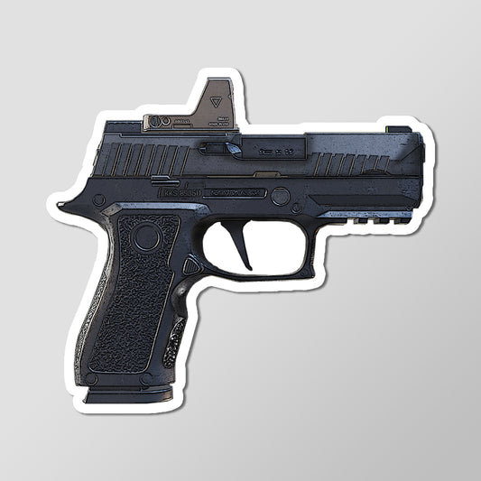 P320x Compact Handgun Pistol Art Sticker Vinyl Decal